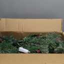 3ft Pre-Lit Artificial Christmas Tree with 70 LED Lights Mini Xmas Trees, Cement Burlap Base Basin, for Home Tabletop, Green