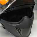 TRIANGLE Full Face Motorcycle Helmets,Off-Road Motocross Helmet for Men & Women,Dual Visor with Internal Tinted Sunshield,Open Face 3/4 Adult Racing Helmet DOT Approved (Black,XL)