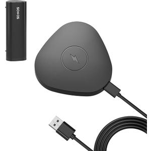 Wireless Charger Compatible with Sonos Roam Gen 2nd/1st, Magnetic Charging Base, Power up Charging Dock for Portable Bluetooth Speaker for Sonos Roam SL(Black)