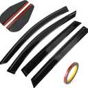 PSLER Window Deflectors for Subaru Crosstrek 2024 2025Black Subaru Crosstrek Rain Guards Tape-on Side Window Wind Deflectors Accessories 4PCS