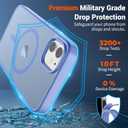 SUPFINE Magnetic for iPhone 12 Case/iPhone 12 Pro Case (Compatible with MagSafe)(Military Grade Drop Protection) Slim Translucent Matte Shockproof with Anti-Fingerprint Phone Case,Blue Purple