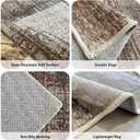 23 Washable Entryway Area Rugs,Modern Non-Slip Checkered Abstract Throw Rugs,High Traffic Small Carpet for Bathroom,Doormat,Kitchen,Brown and Lt.Yellow