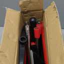 Broom with Dustpan Combo Set 54" Long Handle Adjustable Length Stainless Steel Broomstick Standing Dust Pan and Broom Set for Office Home Kitchen Lobby Floor Cleaning (Red and Black)