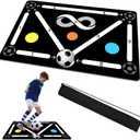 Soccer Training Mat: Soccer Training Equipment for Footwork and Ball Mastery, Football Training Mat with Anti-Slip & Noise-Reducing, Football Footwork Mats for Boys and Girls