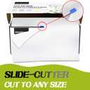 54 Inch X 300 Feet Plastic Table Cover Roll Disposable Tablecloth with Slide Cutter for All Type/Shape Tables | Table Cover for Party, Picnic, Banquet & Outdoor Activities (White)