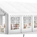 Sophia & William 16x32 Party Tents, Heavy Duty Event Tent for Parties
Outdoor Canopy Wedding Large Waterproof Patio Commercial Backyard Shelters with Removable Sidewalls for Backyard,White