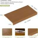 Bamboo Wire Shelf Covers for 30" x 16" Racks, Snap-On Modular Removable Wire Rack Cover for Pantry & Kitchen, Set of 5, Walnut
