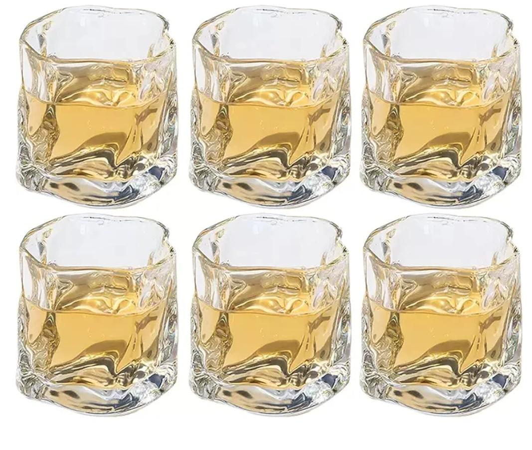 Glass Cups/Glass Tumblers Home Glass Cups Water Cups Set Origami Cups High Value Beer Cups Wine Cups Tea Cups Glass Drinking Glasses (Color : Brass) (B)