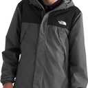 The North Face Men's Antora Jacket (Standard & Big Size) - Waterproof & Windproof Rain Coat, Secure Zip Hand Pockets, Smoked Pearl/TNF Black-NPF, Large