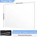 2 Pack 24x36 Inch Acrylic Sheet 1/8" Thick, Cast Acrylic Sheet, Clear Plexiglass Sheets, for Craft Projects, Display Cases, Signs, Photo Frame2, Clear, (24"36'' 3mm)