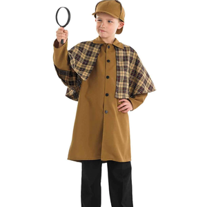 fun shack Victorian Detective Costume For Kids, Detective Cape, Kids Detective Outfit, Fun Detective Dress Up,XL
