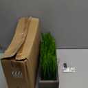 MyGift 14 Inch Artificial Green Grass Plant in Vintage Gray Wood Planter Window Box, Faux Greenery in Decorative Rectangular Crate Style Wooden Container