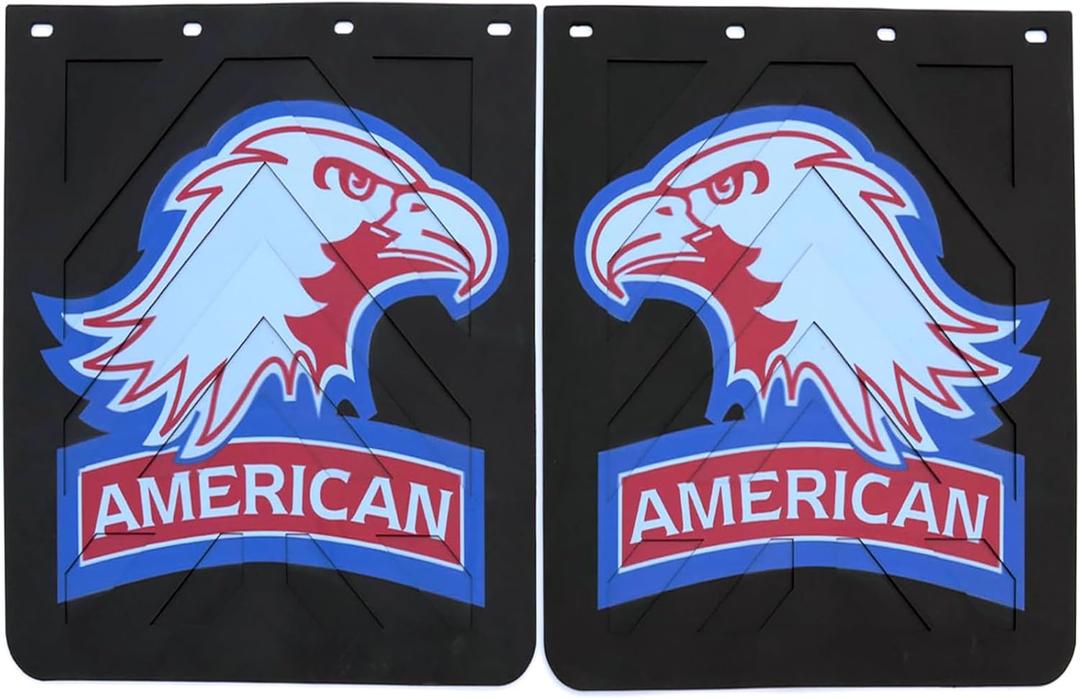 2024 New Upgrade Mud Flap for Semi Truck/Trailer, Universal Heavy Duty Rubber MudFlaps, 24x30 inch 2 Pack (Eagle)