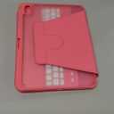 Case with Keyboard for iPad A16 11th 10th Generation 11/10.9 inch,Rainbow Backlit Detachable Keypad Rotatable Magnetic Cover with Pencil Holder for iPad 11 2025 10 Gen 2022 Watermelon Red