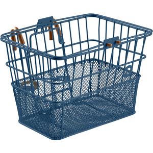 Retrospec Apollo Detachable Front Bike Basket Steel Half-Mesh with Integrated Detachable Hooks and Built-In Handle, Easy Assembly and Portability for Bicycles