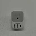TESSAN Switzerland Travel Plug Adapter, Type J Switzerland Power Adapter with 4 Outlets 3 USB (2 USB-C), Swiss Plug for US to Rwanda Jordan Liechtenstein Madagascar, Travel Essentials
