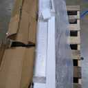 SmartStandard 40 x 84 inch White Sliding MDF Barn Door with 7FT Black Sliding Door Hardware Kit & Handle, Pre-Drilled Ready to Assemble, Waterproof PVC Coating, H-Frame