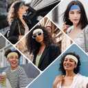 2 x Ztomine Headbands for Women, Non Slip Soft Cotton Hair Bands with Stretchy Cloth, Ideal for Yoga, Running, Outdoor Exercise, and Sports, 16 Pcs (style19)