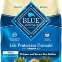 Blue Buffalo Life Protection Formula Adult Dry Dog Food, Helps Build and Maintain Strong Muscles, Made with Natural Ingredients, Chicken & Brown Rice Recipe, 34-lb. Bag (EXP 03/22/27)
