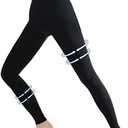 Medical Compression Pantyhose for Women & Men, 20-30mmHg Graduated Support Tights, Opaque Footless Waist High Compression Stockings for Varicose Veins, Edema, Flight, Size: Small