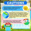 WELLFUNTIME Bouncy Castle & Bounce House, Inflatable Bouncer with Air Blower, Kids Jumping Castle with Slide, Ball Pit & Dart Target Game, 143x137x68 Inch