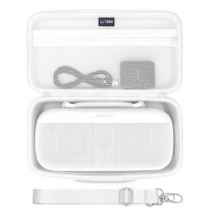 LTGEM Case Compatible with Bose SoundLink Max Portable Bluetooth Speakers with Shoulder Strap, White(Case Only)