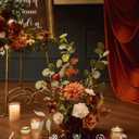 Ling's moment 17.5" Tall Standing Artificial Flowers Arrangements 4pcs Fall Wedding Aisle Runner Chair Decorations Sunset Terracotta Centerpieces Ceremony Reception Rose Floral Party Outdoor
