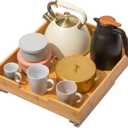 HOLDN STORAGE Bamboo Wooden Pull out Cabinet Organizer. 17" W x 21" D - Requires At Least a 18.25" W x 21" D.Cabinet Opening. Bamboo Tray and Heavy gauge metal rails.