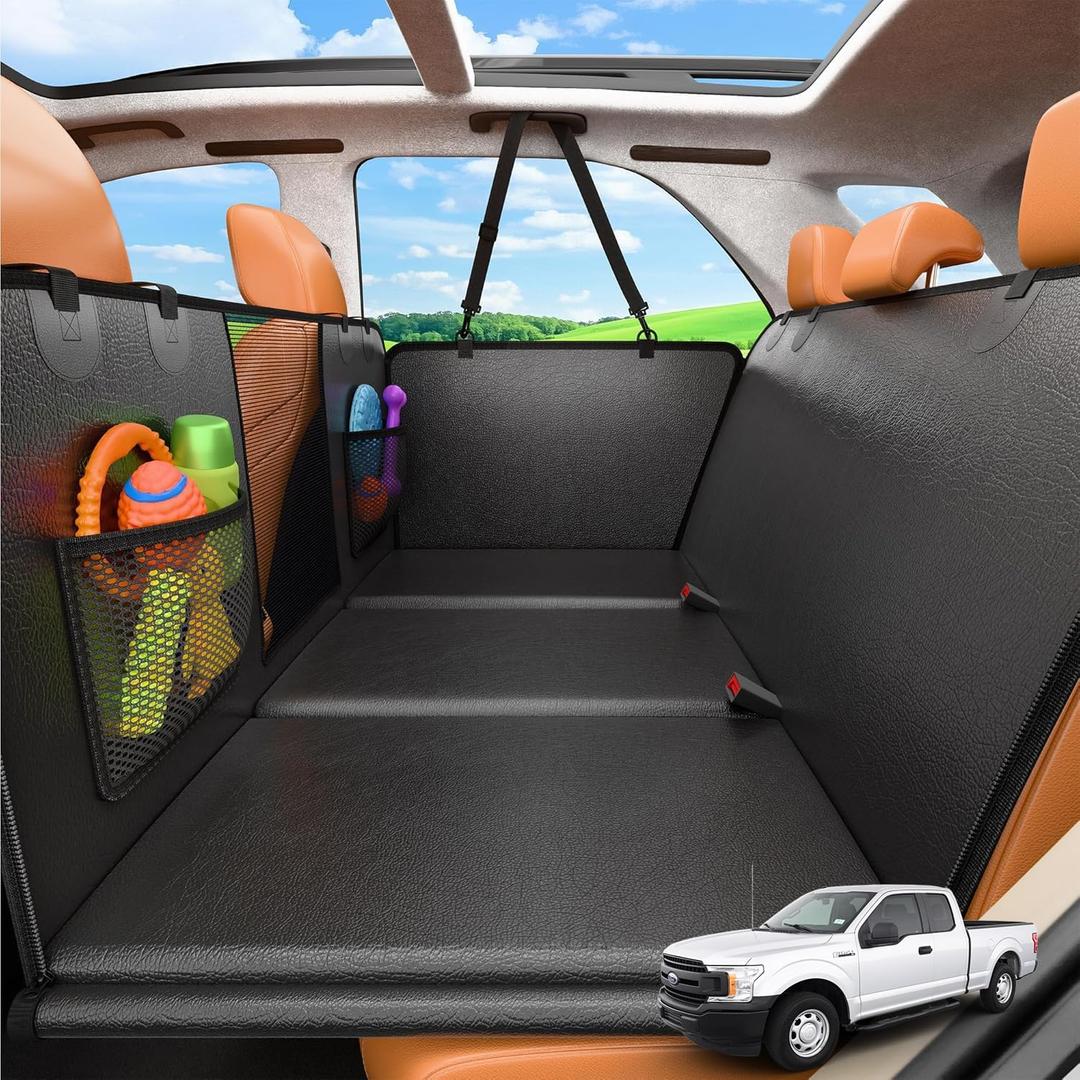 URPOWER PU Leather Dog Back Seat Extender for Extended Cab Trucks