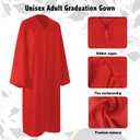 Mukum Graduation Cap and Gown 2026 Set with 2026 Charms Tassel Honor Cord Graduations Unisex Cap and Gowns for High School College Ceremony Red -48 (Red)