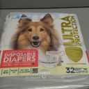 Paw Inspired 32ct Disposable Dog Diapers | Female Dog Diapers Ultra Protection | Diapers for Dogs in Heat, Excitable Urination, or Incontinence (Medium Plus)