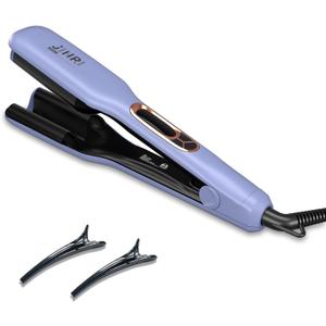 JINRI Hair Iron, Hair Brush, Pumped-Up Volume, Adjustable Temp, 360  Tail Rotation, Lasting Volume, for Short Or Thin Hair, Dual Voltage (100-240V), Volumizing Hair Iron, Purple, 1.25 inch