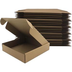 9x9x2 Inches Shipping Boxes Set of 25, Brown Corrugated Mailing Cardboard Box Literature Mailer for Packing Small Business Moving and Storage,E-Commerce Packaging (9"92)