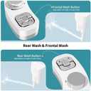 PIKETS Bidet Attachment for Toilet, Dual Nozzle (Frontal and Rear Wash) Non-Electric Fresh Water Toilet Seat Attachment with Nozzle Self Cleaning, Adjustable Water Pressure(Chrome Silver)