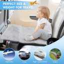 Toddler Travel Airplane Bed Kids Airplane Extender Sea, Travel Inflatable Foot Rest Portable Travel Bed Grey, 31 inches x 19 inches