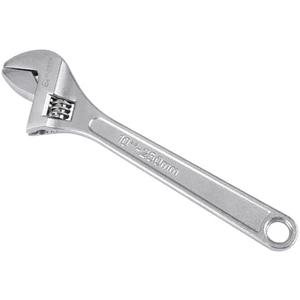 Olympia Tools 10" Adjustable Wrench, Heavy Duty Drop Forged Steel, Chrome Plated, Precision Machined Jaws, Rust Resistant