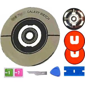 Galaxy Watch Active 2 Back Glass Replacement Rear Lens Glass Cover for Samsung Galaxy Watch Active 2 (40mm44mm),Galaxy Watch 3 (41mm45mm) + 2 PCS Tape + Tools