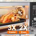 Nuwave Bravo Pro Smart Air Fryer Toaster Oven Combo, Airfryer Convection Oven Countertop, 10-in-1 Functions with Quicker & Even Crisp Technology, 1800W, 50-450°F, PFAS-Free, 21QT, Black, 21qt Capacity