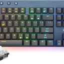 Hexgears Low Profile Gaming Keyboard w/Ultra-Thin Design, 2-Mode Wireless RGB Mechanical Keyboard, Dedicated Media Control & Tactile White Switch (Gray)