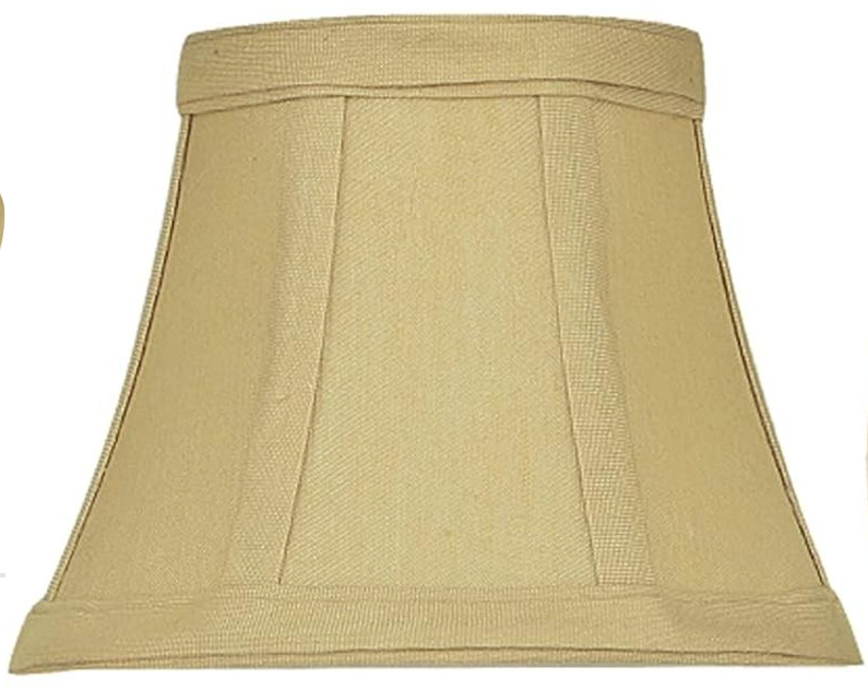 Aspen Creative 30274-2A, Bell Clip-On Chandelier Lamp Shade, Beige, 3" Top x 5" Bottom x 4" Slant Height, Set of 1