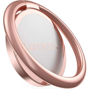 Lamicall Rose Gold Cell Phone Ring, Universal Adhesive Cell Phone Finger Grip Holder, Compatible with iPhone 17 16 15 Pro Max, Galaxy S25 S24, All Android, Christmas Women Gift Smartphone Accessories