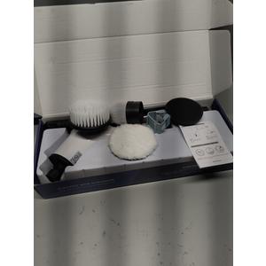 Electric Spin Scrubber, Cordless Cleaning Brush, Shower Scrubber with 8 Replaceable Brush Head, Power Cleaning Brush with Extension Handle, 2 Adjustable Speed, for Bathtub Grout Tile Floor (White)