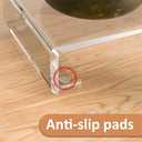 Crystals Elegant Clear Acrylic Tray Pedestals Stand for Bathroom and Kitchen Organization Sturdy and Easy to Use