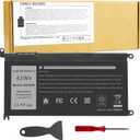 WDX0R 42Wh Laptop Battery Replacement for Dell Inspiron 13 15 5000 7000 Series 5567 7573 5570 7579 7378 5565 5379 5378 Latitude 3490 3590 3340 3400 3390 3500 3190 Vostro 5468 5568 P69G 3CRH3 WDXOR