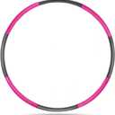 Auoxer Fitness Exercise Weighted Hoop, Detachable and Size Adjustable Design, Lose Weight Fast by Fun Way, Fat Burning Healthy Model Sports Life