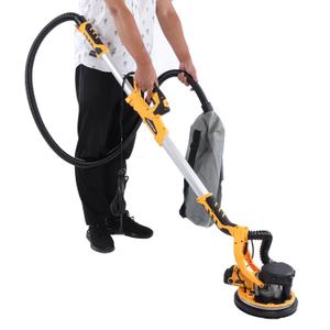 9 Inch Electric Drywall Sander withBearing, LED Light, 98.5% Dust Collection, 5 Variable Speeds, Removable 360° Rotating Sanding Disc, High Performance, 1390W Motor Power (US