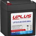 UPLUS LP12-5 12 Volt 5Ah Rechargeable AGM Battery, DJW12-4.5 SLA Battery Replacement Batteries Backup for LiftMaster/Craftsman 4228 Garage Door Opener, Security Alarm System etc.