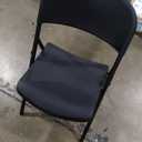 Amazon Basics Sturdy Foldable Plastic Chair, Portable, 350-Pound Capacity, Black, 6-Pack