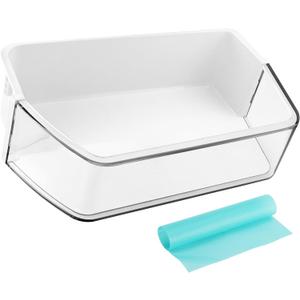 DA97-12657A Refrigerator (LEFT) Door Shelf Bin Replacement Fit for Samsung RF260BEAESR RF261BEAESR RF261BEAESP Refrigerator, Replace AP5621270 DA63-06867 Fridge Door Basket Bin By Fetechmate