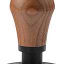 Normcore 58mm Espresso Coffee Tamper V4 - Spring Loaded Tamper With Titanium PVD Coating Flat Base -15lb / 25lb / 30lbs Replacement Springs, Genuine American Walnut Handle